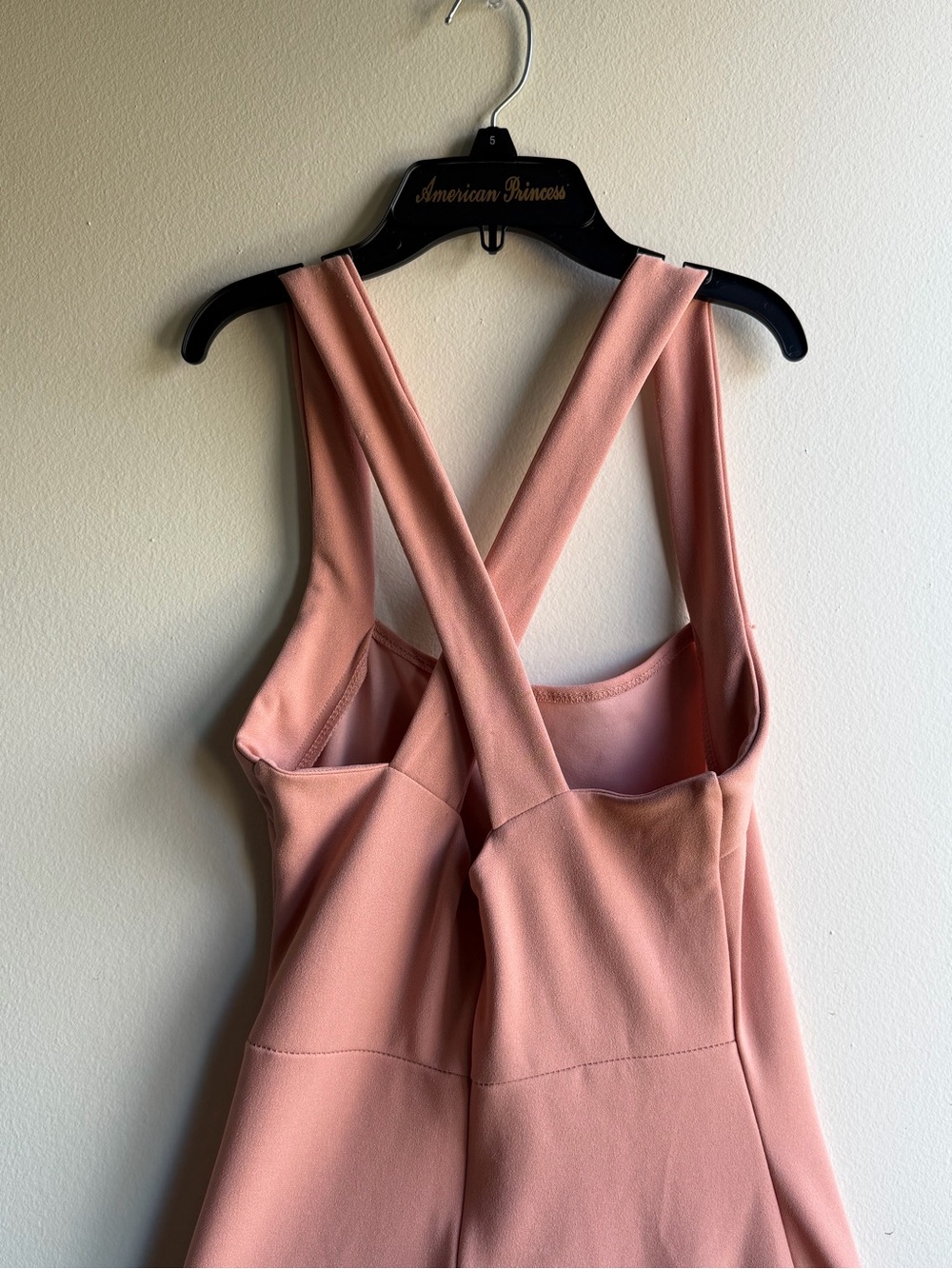 American Princess One-Shoulder Dusty Rose Dress with Crossback Straps